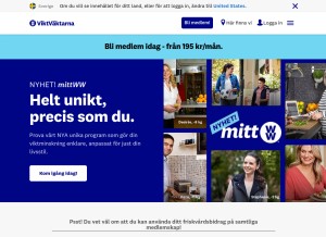 How viktvaktarna.se looks like on a tablet such as an iPad.