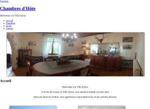 How villa-sylvia.fr looks like on a tablet such as an iPad.