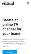 How viloud.tv looks like on a mobile device such as an iPhone.