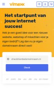 How vimexx.nl looks like on a mobile device such as an iPhone.