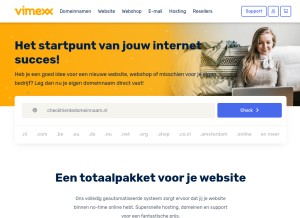 How vimexx.nl looks like on a tablet such as an iPad.