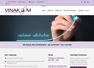 How vinakom.com looks like on a tablet such as an iPad.