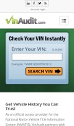 How vinaudit.com looks like on a mobile device such as an iPhone.