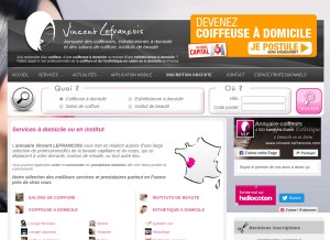 How vincent-lefrancois.com looks like on a tablet such as an iPad.