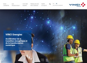 How vinci-energies.com looks like on a tablet such as an iPad.