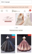 How viniodresses.com looks like on a mobile device such as an iPhone.