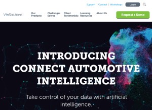 How vinsolutions.com looks like on a tablet such as an iPad.