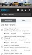 How vintage-mustang.com looks like on a mobile device such as an iPhone.
