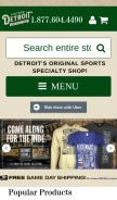 How vintagedetroit.com looks like on a mobile device such as an iPhone.