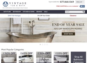 How vintagetub.com looks like on a tablet such as an iPad.