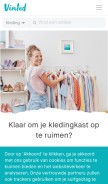 How vinted.nl looks like on a mobile device such as an iPhone.