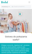 How vinted.pl looks like on a mobile device such as an iPhone.