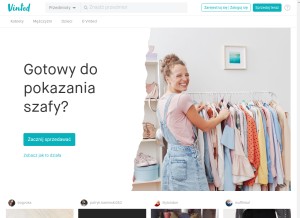 How vinted.pl looks like on a tablet such as an iPad.