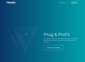 How viously.com looks like on a tablet such as an iPad.