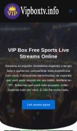 How vipboxtv.info looks like on a mobile device such as an iPhone.