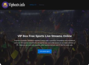 How vipboxtv.info looks like on a tablet such as an iPad.