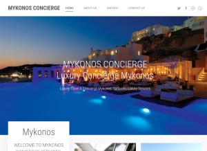 How vipconcierge-mykonos.com looks like on a tablet such as an iPad.