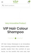 How viphaircolourshampoo.com looks like on a mobile device such as an iPhone.