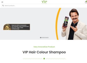 How viphaircolourshampoo.com looks like on a tablet such as an iPad.