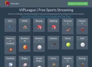 How vipleague.lc looks like on a tablet such as an iPad.