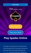 How vipspades.com looks like on a mobile device such as an iPhone.