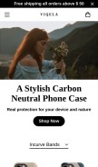 How viqela.com looks like on a mobile device such as an iPhone.