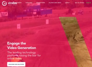 How viralize.com looks like on a tablet such as an iPad.