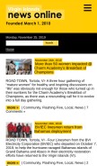 How virginislandsnewsonline.com looks like on a mobile device such as an iPhone.