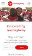 How virginmoneygiving.com looks like on a mobile device such as an iPhone.