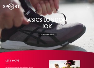 How virginsport.com looks like on a tablet such as an iPad.