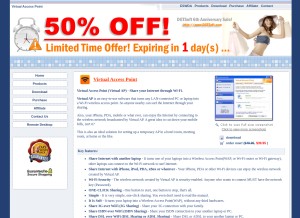 How virtual-ap.com looks like on a tablet such as an iPad.