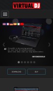 How virtualdj.com looks like on a mobile device such as an iPhone.