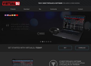 How virtualdj.com looks like on a tablet such as an iPad.