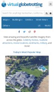 How virtualglobetrotting.com looks like on a mobile device such as an iPhone.