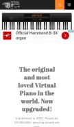 How virtualpiano.net looks like on a mobile device such as an iPhone.