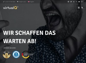 How virtualq.io looks like on a tablet such as an iPad.