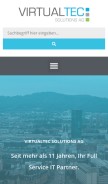How virtualtec.ch looks like on a mobile device such as an iPhone.