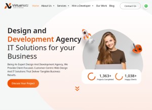 How virtuenetz.com looks like on a tablet such as an iPad.