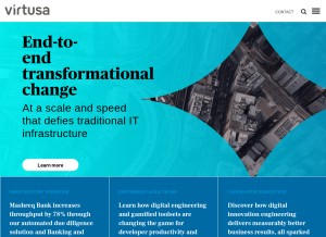 How virtusa.com looks like on a tablet such as an iPad.
