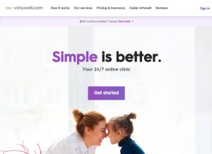 How virtuwell.com looks like on a tablet such as an iPad.