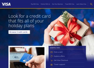 How visaca.com looks like on a tablet such as an iPad.