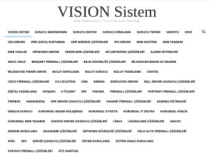 How visionsistem.com looks like on a tablet such as an iPad.