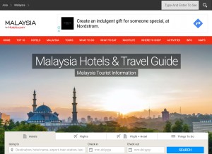 How visit-malaysia.com looks like on a tablet such as an iPad.