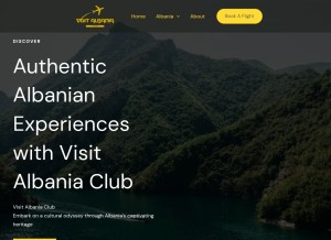 How visitalbania.club looks like on a tablet such as an iPad.