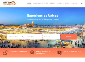 How visitamarruecos.com looks like on a tablet such as an iPad.