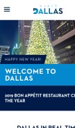 How visitdallas.com looks like on a mobile device such as an iPhone.