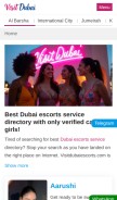 How visitdubaiescorts.com looks like on a mobile device such as an iPhone.