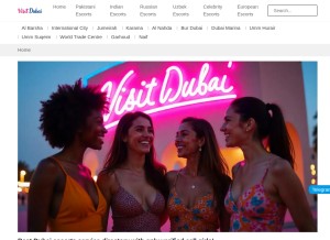 How visitdubaiescorts.com looks like on a tablet such as an iPad.