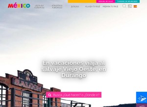 How visitmexico.com looks like on a tablet such as an iPad.