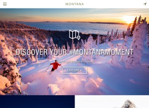 How visitmt.com looks like on a tablet such as an iPad.